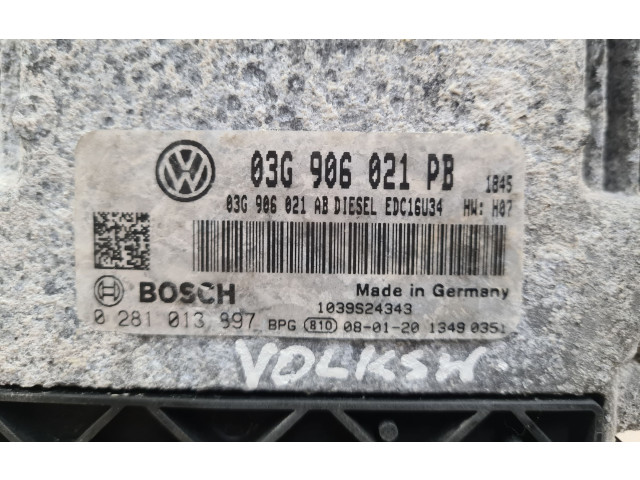 Блок управления дверью 03G906021PB, 0281013897   Volkswagen PASSAT B6