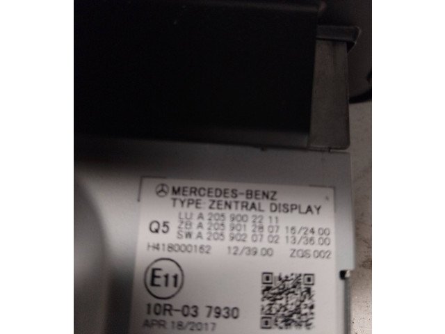 Дисплей    A2059002211, H418000162   Mercedes-Benz GLC X253 C253