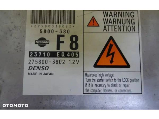 Řídící jednotka 275800-3802, 23710EQ405 Nissan X-Trail T30 2005