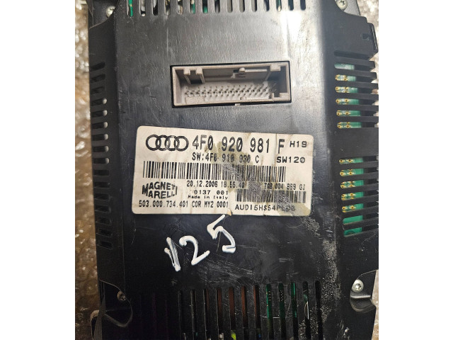 Панель приборов 4F0920981F, 503000734401   Audi A6 S6 C6 4F       