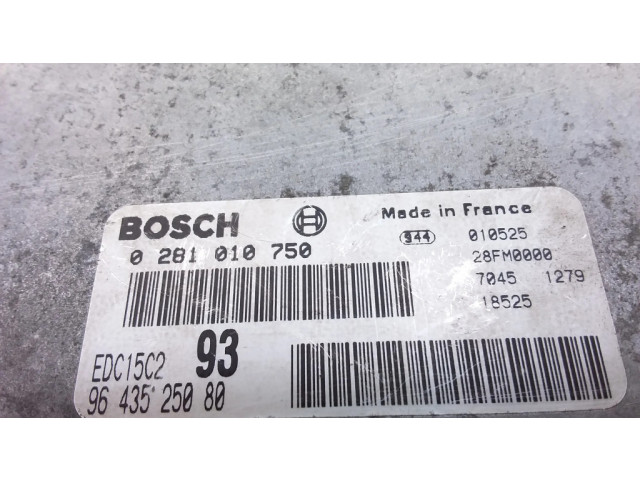 Блок управления двигателя 9643525080, 0281010750   Citroen Xsara Picasso