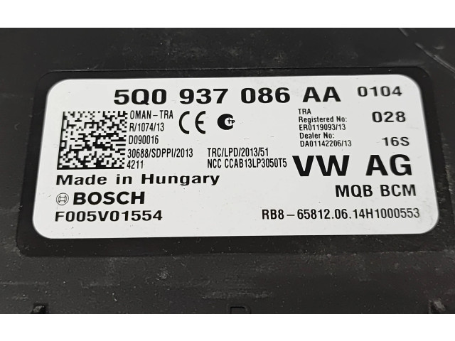Комфортный модуль 5Q0937086AA, F005V01554   Skoda Octavia Mk3 (5E)    