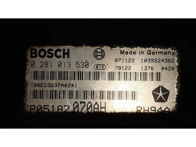 Řídící jednotka P05187070AH, 0281013530 Chrysler Grand Voyager V 2008