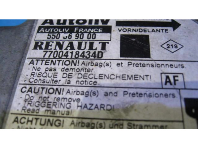 Блок подушек безопасности 7700418434D, 550569000 Renault Scenic I