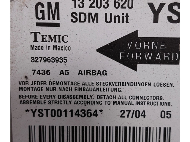 Блок подушек безопасности 13203620, 327963935   Opel Meriva A