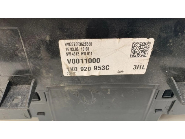 Přístrojová deska Volkswagen Jetta V 2006 1K0920953C, V0011000