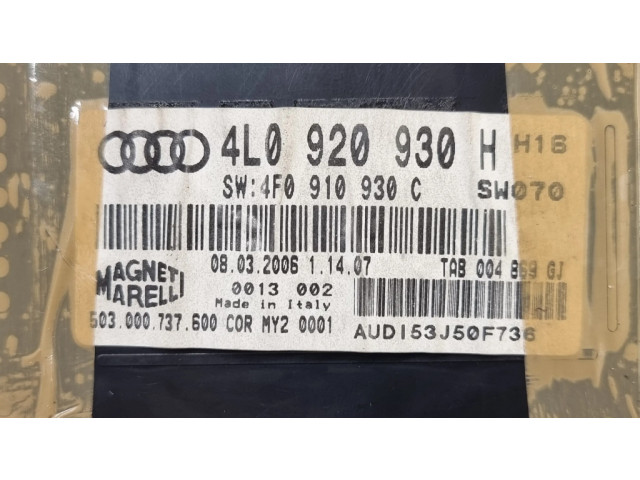 Přístrojová deska  Audi Q7 4L 2008 4L0920930H, 4F0910930C  