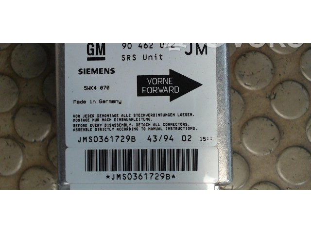 Блок управления надувных подушек 90462072, 00000 Opel Vectra A
