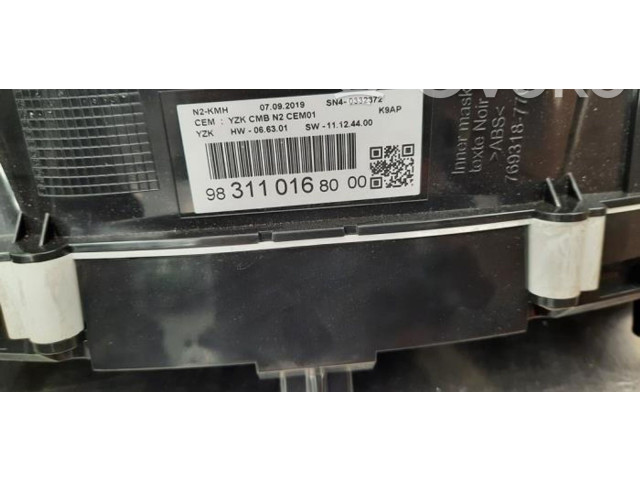 Панель приборов 9831101680 Peugeot Partner III