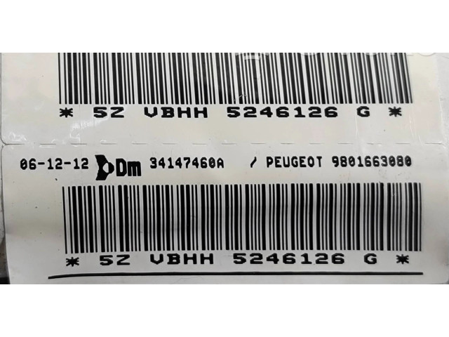 Боковая подушка безопасности 9801663080, 5246126   Peugeot 5008