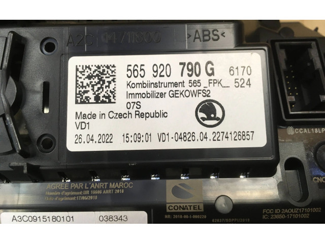 Панель приборов 565920790G, AC14711300 Skoda Karoq
