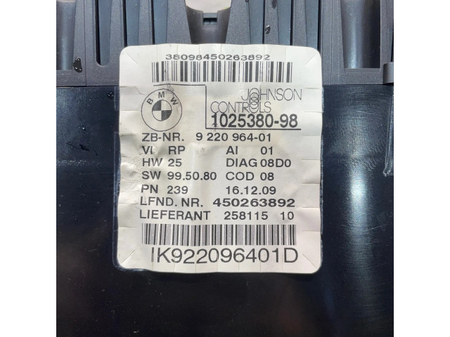 Přístrojová deska BMW X1 E84 2010 102538098, 9220964