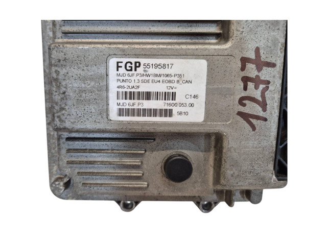 Řídící jednotka 55195817, 7160005300 Fiat Punto (199) 2007