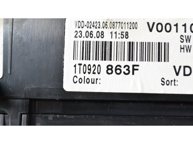 Панель приборов Volkswagen Caddy