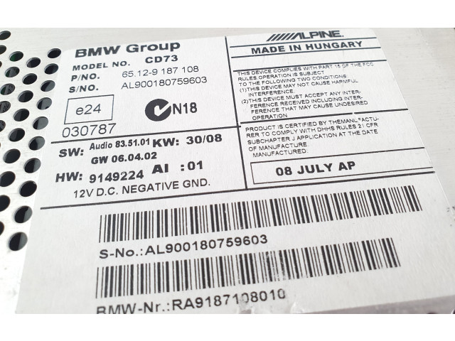 Радио/ проигрыватель CD/DVD / навигация 9149224, 9187108 BMW 1 E81 E87 2008