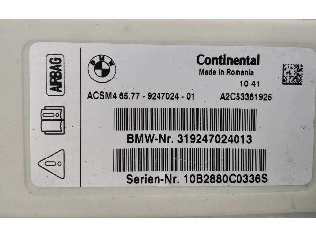 Блок управления надувных подушек 9247024, A2C53361925 BMW X3 F25