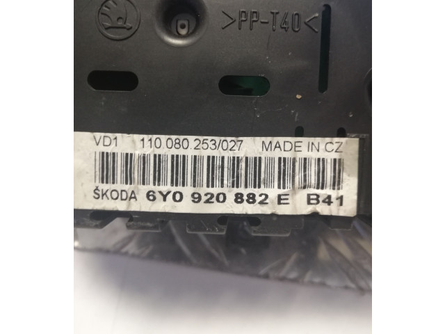 Панель приборов 6Y0920882E   Skoda Fabia Mk1 (6Y)       