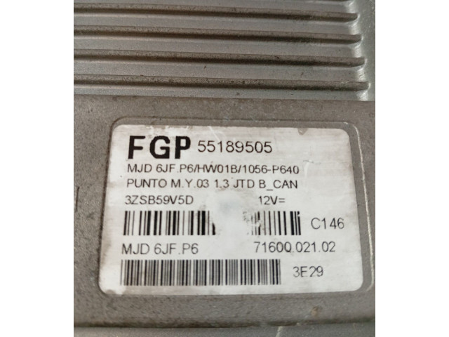Řídící jednotka 55195817 Fiat Punto (188) 2003