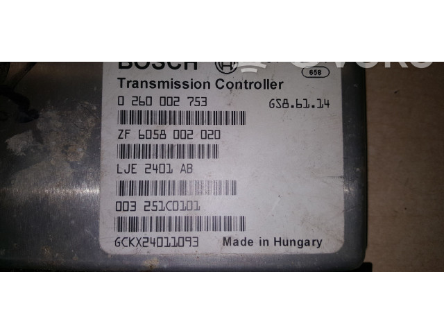 Блок управления коробкой передач 0260002753, LJE2401AB   Jaguar XJ X308