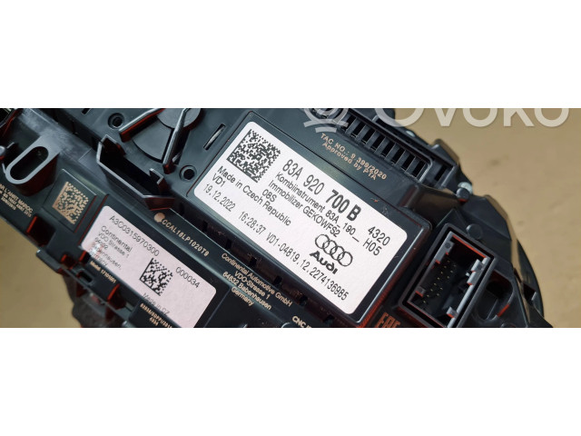 Панель приборов 83A920700B, 93992020   Audi Q3 F3       