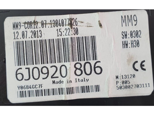 Панель приборов 6J0920806, 503002703111   Seat Ibiza I (021A)       