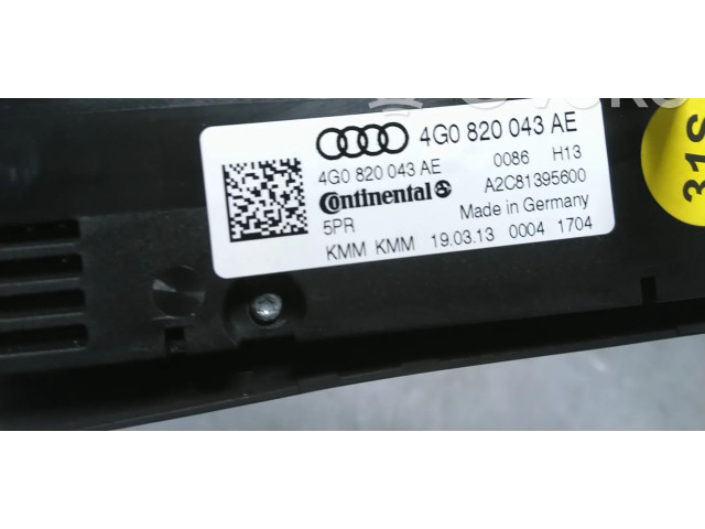 Блок управления климат-контролем 4G0820043AE, 4G0820043AE5PR   Audi A6 S6 C7 4G