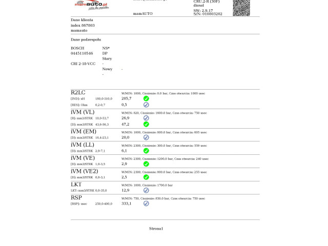 Форсунка 0445110546, 0445110546    Renault Trafic I   
