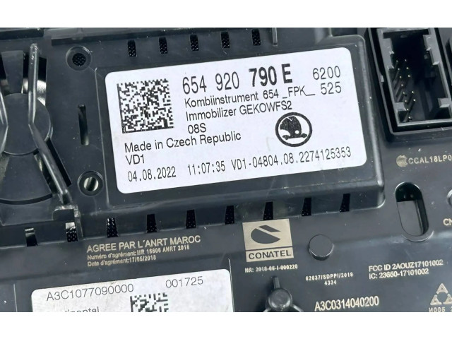 Панель приборов 654920790E   Skoda Scala       
