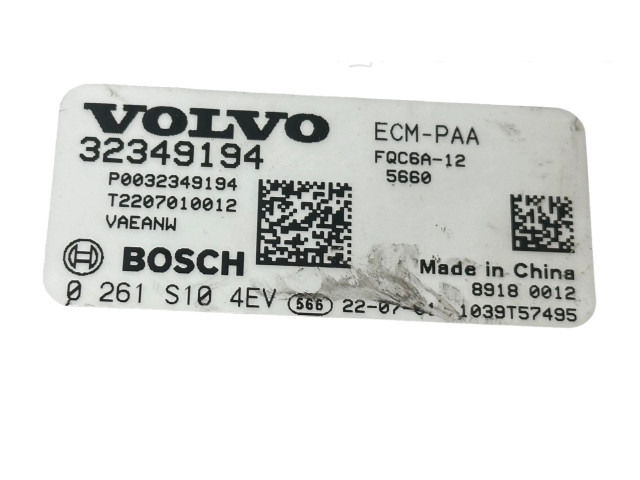 Řídící jednotka 32349194, 0261S104EV Polestar 2 2022