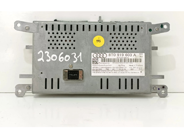 Экран/ дисплей / маленький экран 8T0919603A, PANASONIC Audi A4 S4 B8 8K