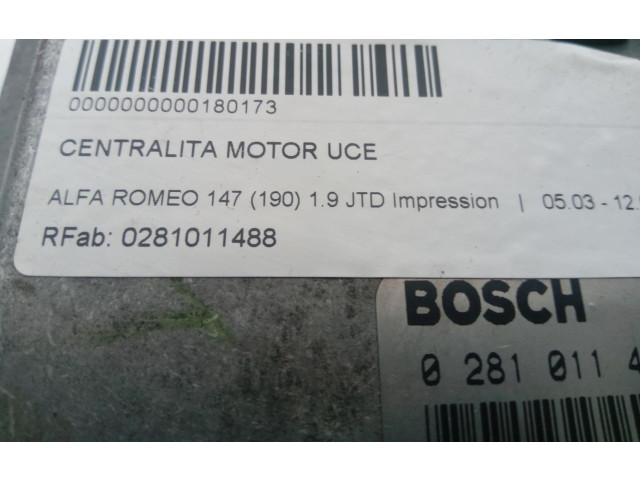 Řídící jednotka 0281011488 Alfa Romeo 166 2005