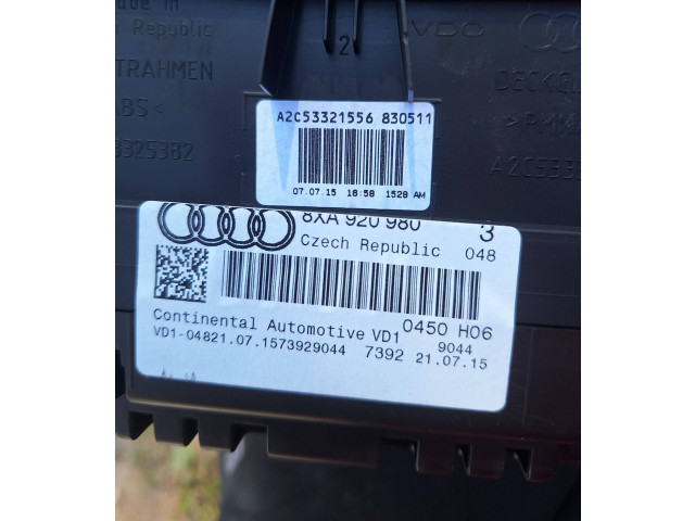 Панель приборов A2C53321556, 8AA920980 Audi A1