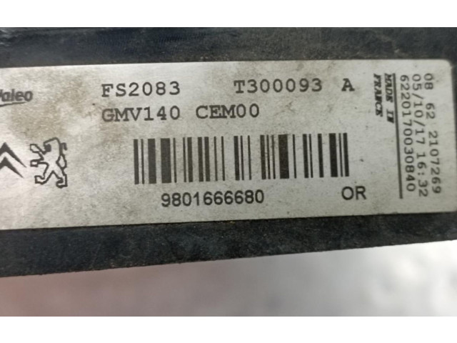 Вентилятор радиатора     9801666680, T300093    Peugeot 2008 I 
