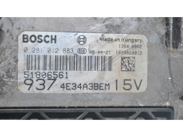 Блок управления двигателя 51806561, 0281012883   Alfa Romeo GT