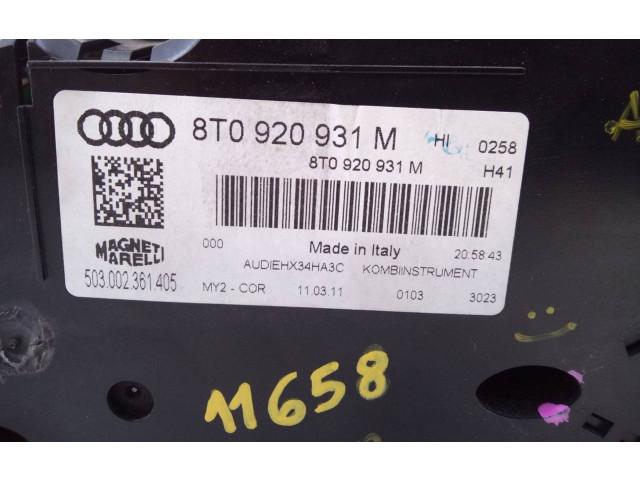 Спидометр (приборный щиток) 8T0920931M, E2-A1-19-3 Audi A5 Sportback 8TA 2013