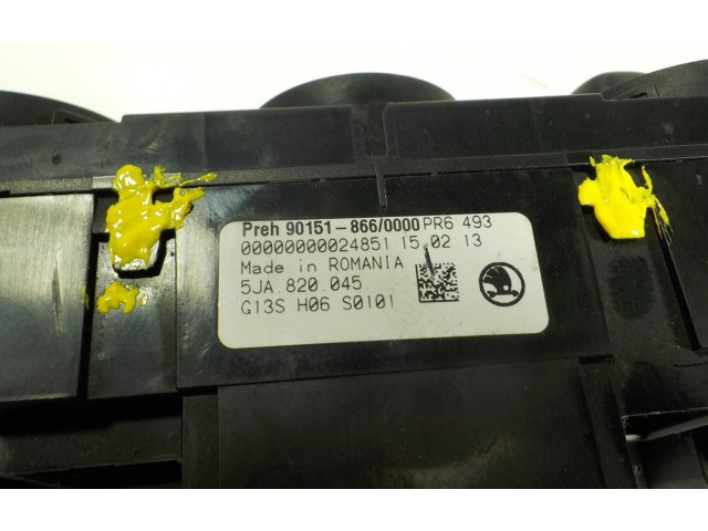 Модуль блока управления кондиционером 5JA8200459B9, 5JA820045   Skoda Rapid (NH)