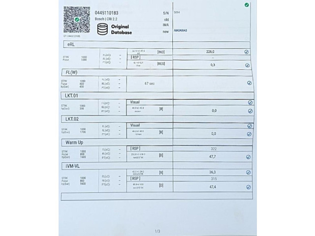 Форсунка 0445110183, AIASABIAS Fiat Grande Punto