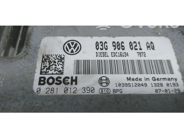 Řídící jednotka 03G906021AQ, 0281012390   Volkswagen Caddy 2007