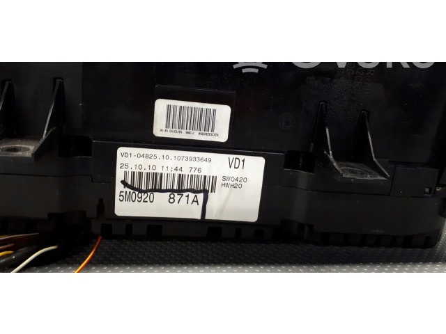 Панель приборов 5M0920871A Volkswagen Golf Plus