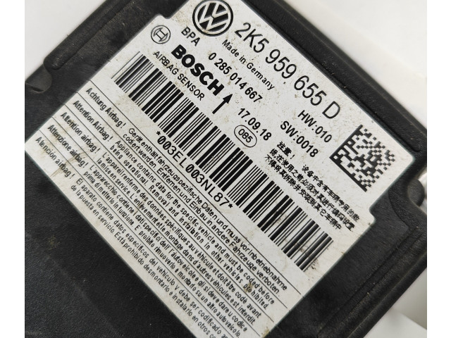 Блок подушек безопасности 2K5959655D, 0285014667 Volkswagen Caddy