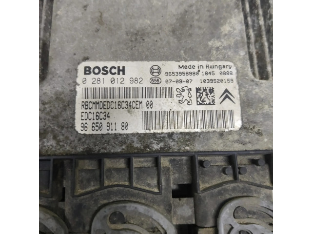 Řídící jednotka 0281012982, 9665091180 Fiat Scudo 2007