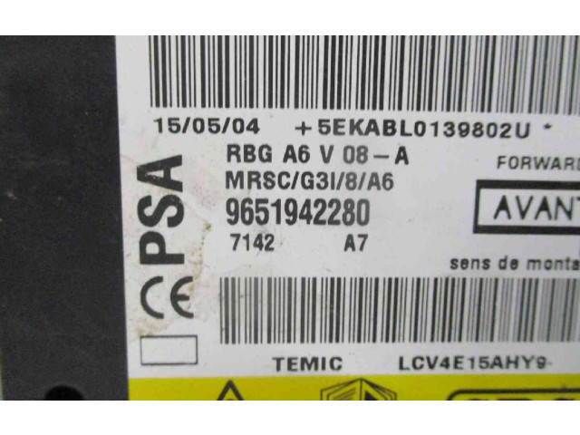 Блок подушек безопасности 9651942280, 9651942280 Citroen C2