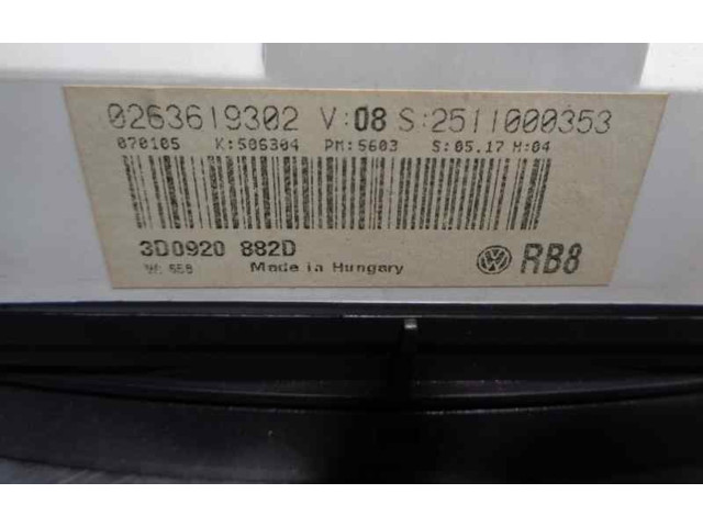 Панель приборов 3D0920882D, 0263619302   Volkswagen Phaeton       
