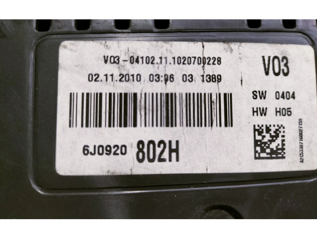 Přístrojová deska Seat Ibiza IV (6J,6P) 2010 6J0920802H