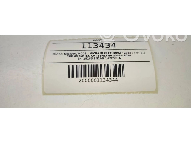 Řídící jednotka 28185-BG10B   Nissan Micra 2005