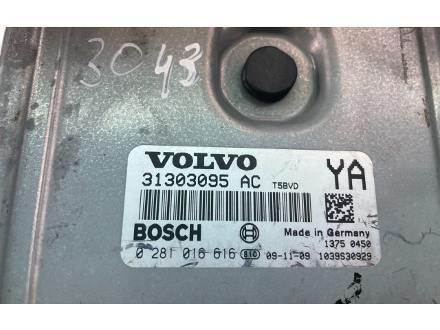 Блок управления двигателем Блок управления 31303095AC, 0281016616   Volvo V70