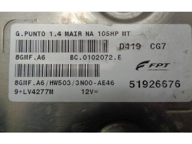 Блок управления двигателем Блок управления    Fiat Grande Punto