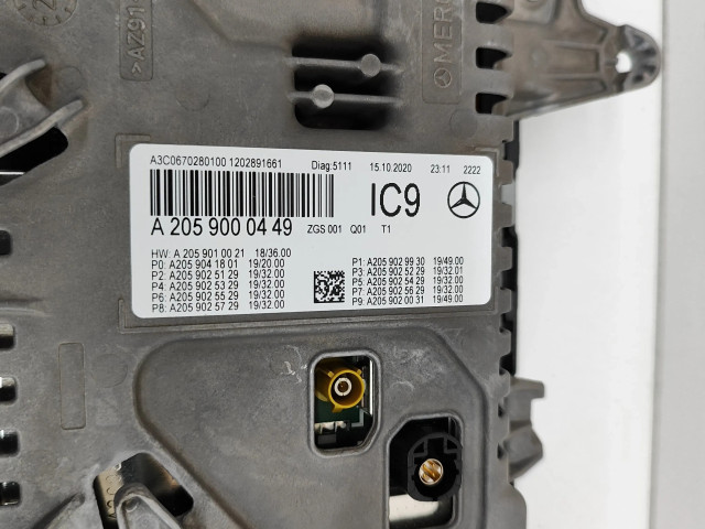 Přístrojová deska Mercedes-Benz GLC X253 C253 2020 A2059000449, A2059010021