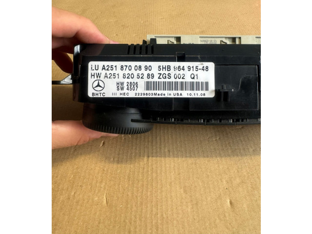 Steuergerät Klimaanlage A2518700890, A2518700890   Mecedes-Benz R W251