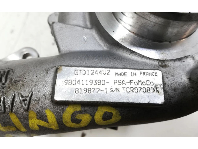 Turbodmychadlo Турбина 9804119380 Citroen Berlingo